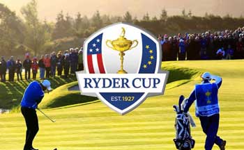 ryder cup logo over a green