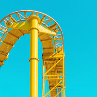 roller coaster at theme park