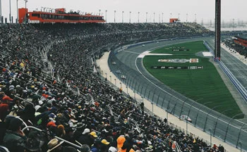 A stadium full of sports fans 