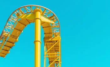 Roller Coaster at a Theme Park