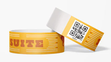 Custom Full Color Paper Wristbands with QR Code