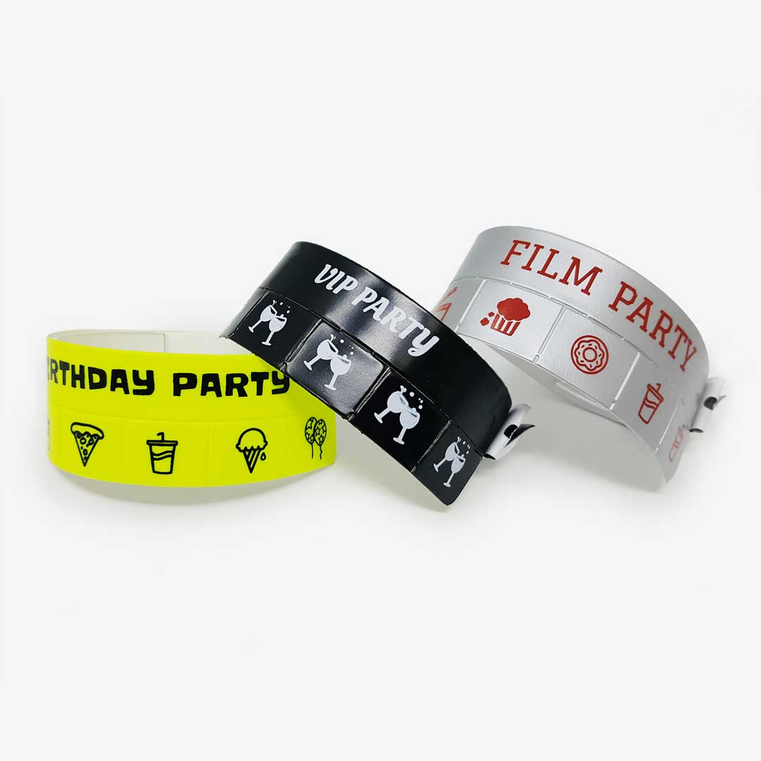 Removable Tab Wristbands Tear Off Tab Wristbands ID&C