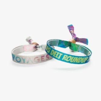 Custom recycled wristbands made from plastic bottles 