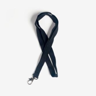 Plain flat black lanyards in stock ship same day  