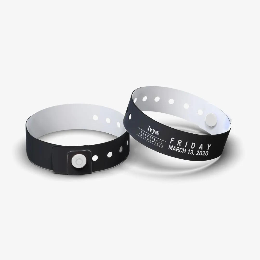 Custom One Color Plastic Wristbands