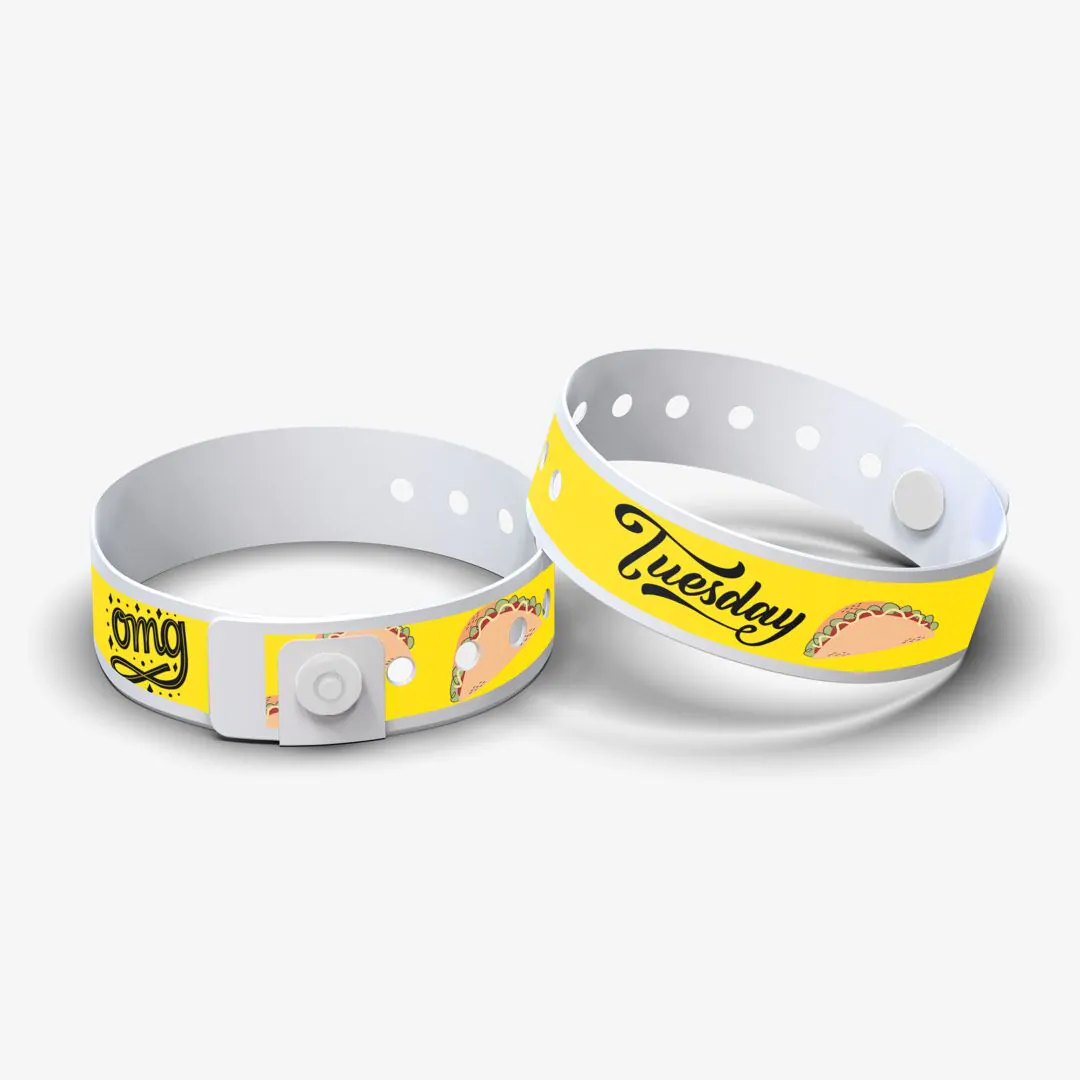 Plastic Wristbands for Events with Snap Closure