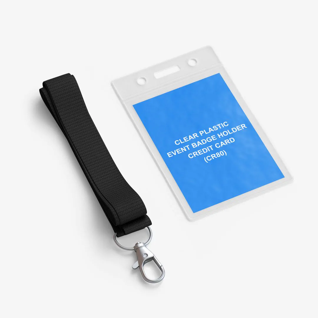 pebermynte Lav et navn morbiditet Business Card Lanyard Pouches | ID&C