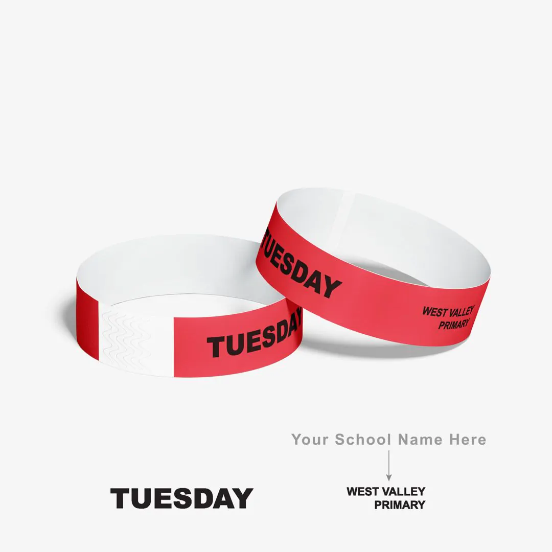 Daily School Tyvek Wristbands ID Paper Wristbands ID&C