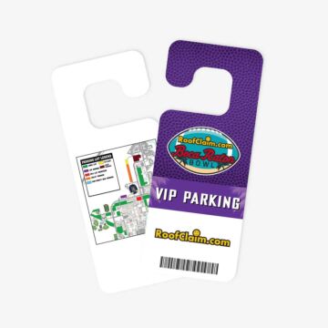Custom parking pass mirror hooks with barcodes