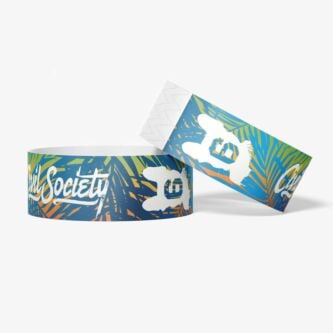 Custom waterproof paper wristbands with RFID, ideal for theme parks and water parks