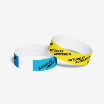 Pre-printed tyvek paper wristbands ship same day - days of the week
