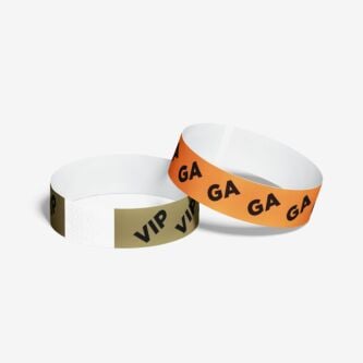Pre-printed tyvek paper wristbands ship same day - GA & VIP