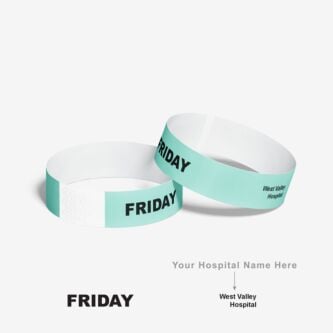 Pre-printed hospital tyvek paper wristbands ship same day - friday

