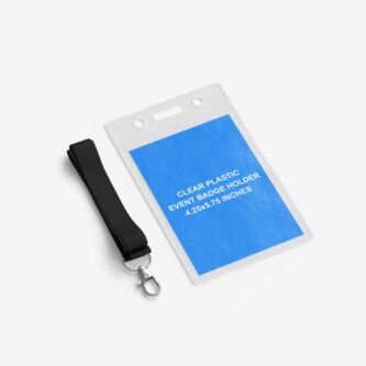clear plastic event badge holders large / oversize badges