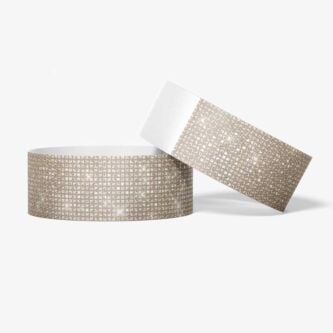 Pre-printed full color paper wristbands - New Years Party Design Theme 
