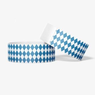Pre-printed full color paper wristbands - Oktoberfest design theme 
