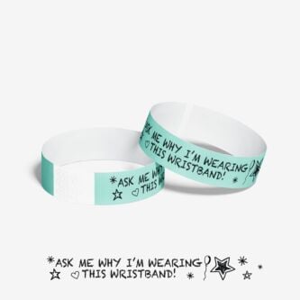 Pre-printed tyvek paper wristbands ship same day - school reward