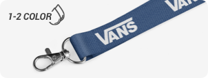 Custom 1-2 Color Screen Printed Lanyard
