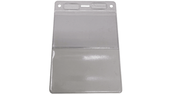 Double Sided plastic lanyard pouch/wallet for an ID card and A6 Pass