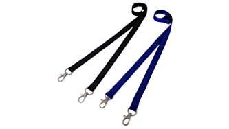 Plain Event Lanyards With A Double Dog Clip
