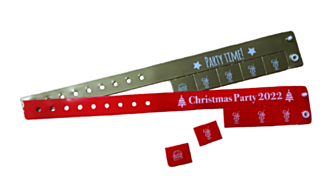 wristband with drinking tabs