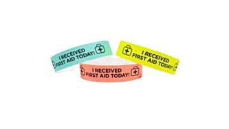  "I RECEIVED FIRST AID TODAY" Wristbands