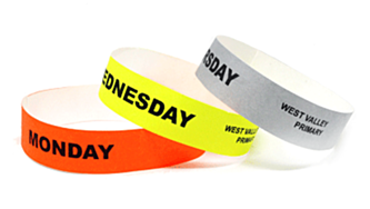 Daily School Tyvek Wristbands