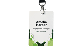 personalised recyclable event badge