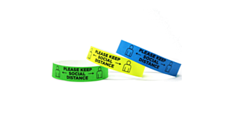 Please Keep Social Distance Tyvek Wristbands
