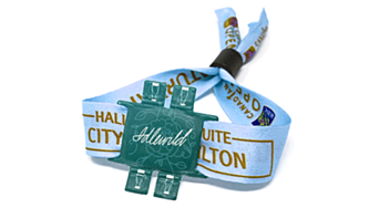 Fabric Wristband With Tabbed Smartcard