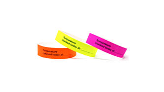 Temperature Checked Tyvek Wristbands