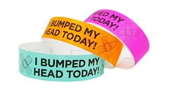 I Bumped My Head Tyvek Wristband