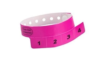 Wristbands with 4 Tear Off Tabs