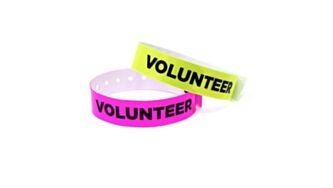 Volunteer Vinyl L Shape Wristbands