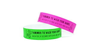 Kids Wash Your Hands Tyvek Wristband