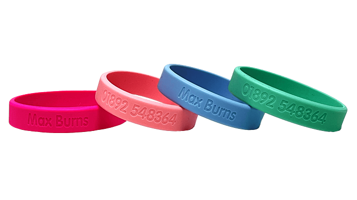 Custom Silicone Bracelets - Personalized Rubber Wristbands With Your Text, Multi-Color Options