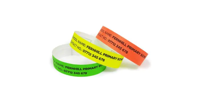 Emergency contact new arrivals wristbands