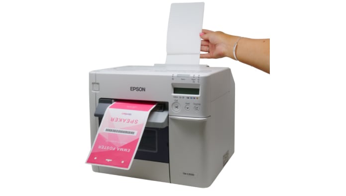 Express badge printer for standard printers