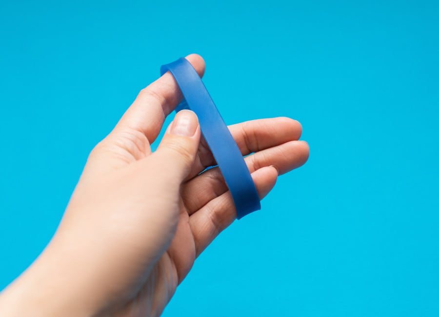 bracelet en silicone bleu