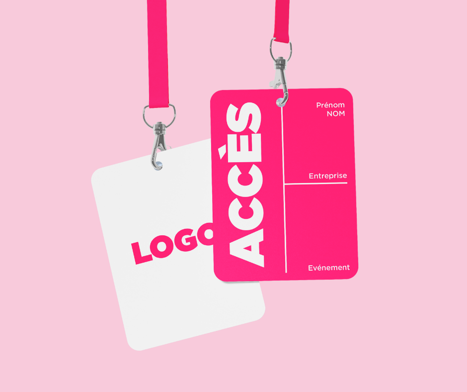 badges événementiels "bold & clear"