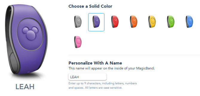 Magicband colour choice