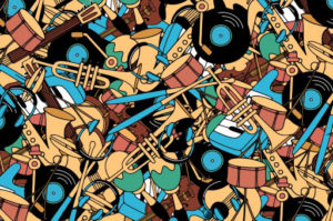Can you find the microphone hidden within the musical instruments in under 60 seconds?