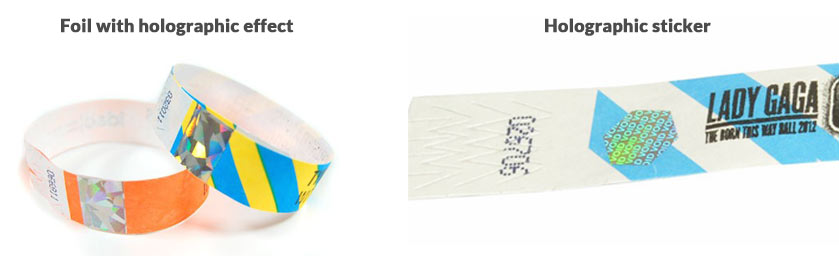 Holographic Foils on a Wristband