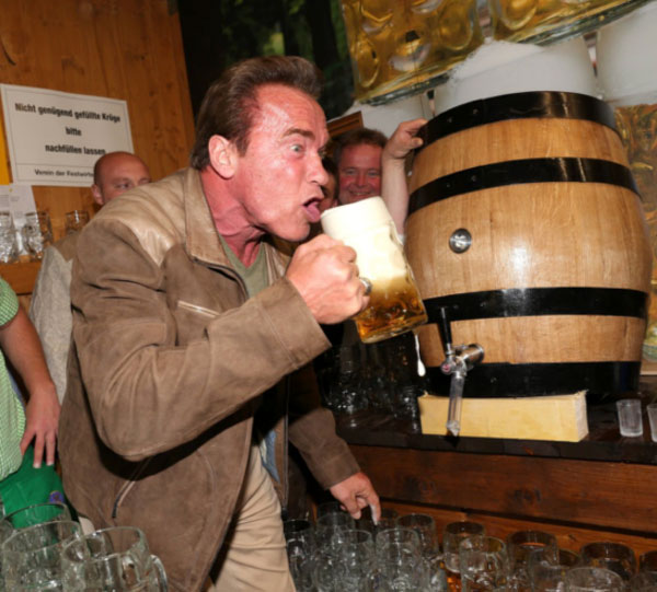 Man drinking beer