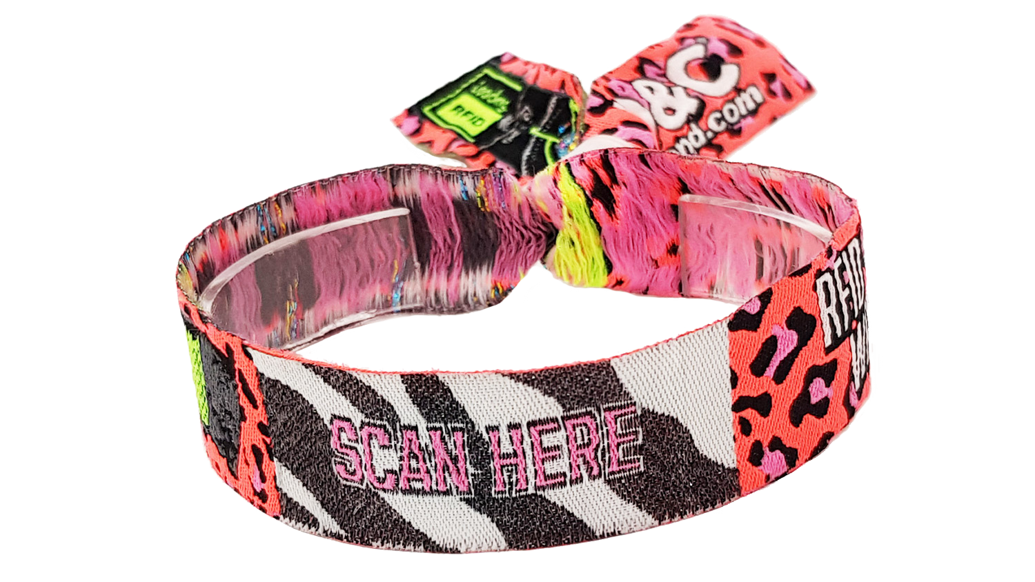 personalised woven fabric wristband